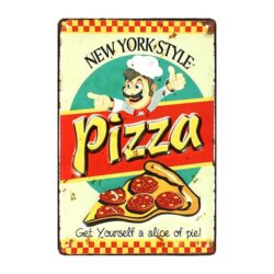 plaque publicitaire pizza