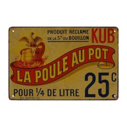 plaque publicitaire poule au pot