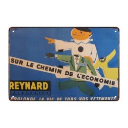 plaque publicitaire reynard teinturier