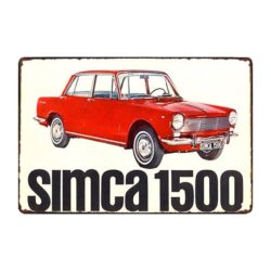 plaque publicitaire simca 1500