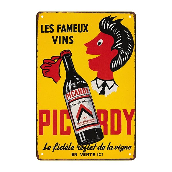 plaque-publicitaire-vins-picardy plaque publicitaire vins picardy