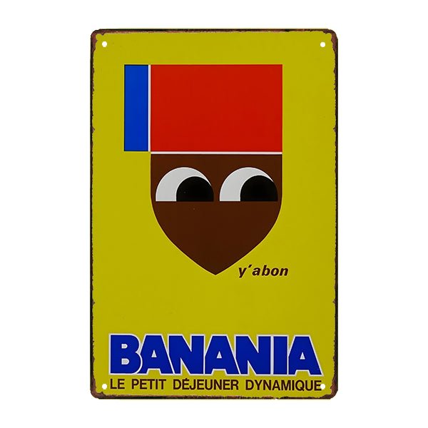 plaque-publicitaire-vintage-banania plaque publicitaire vintage banania