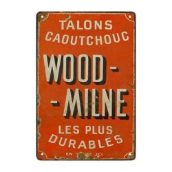 plaque publicitaire wood milne