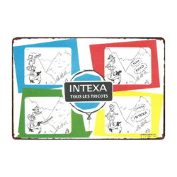 tricots intexa plaque publicitaire