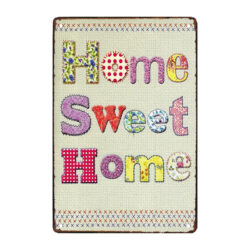 plaque métal home sweet home