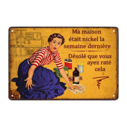 plaque métal humour