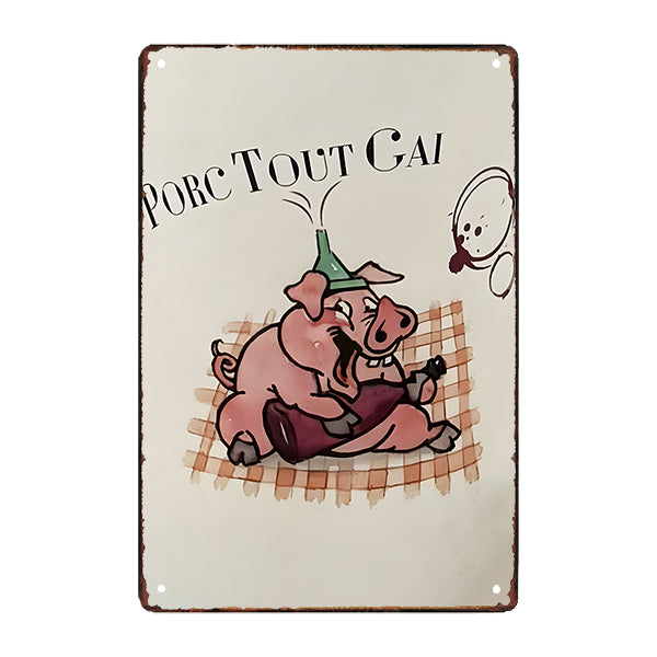 plaque-metal-humour-je-suis-un-porc-tout-gai plaque métal humour je suis un porc tout gai