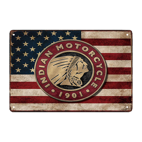 plaque-metal-indian-motorcycles-1901-america plaque métal indian motorcycles 1901 america