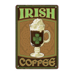 plaque métal irish coffee