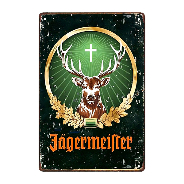plaque-metal-jagermeister plaque métal jagermeister