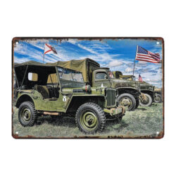 plaque métal jeep