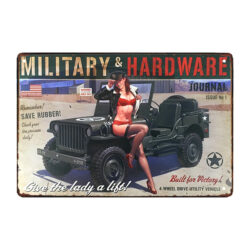 plaque métal jeep americaine