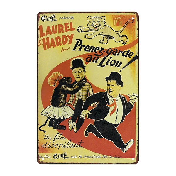 plaque métal laurel et hardy plaque métal laurel et hardy