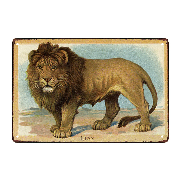 plaque-metal-lion plaque métal lion