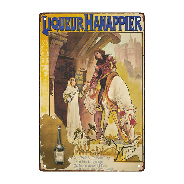 plaque-metal-liqueur-hanappier plaque métal liqueur hanappier