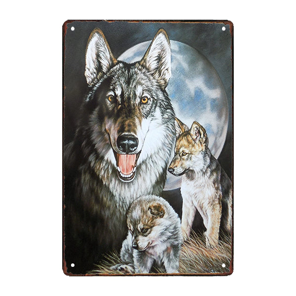 plaque-metal-loup plaque métal loup