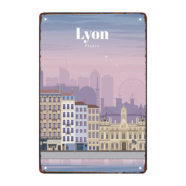 plaque-metal-lyon-decorative plaque métal Lyon décorative