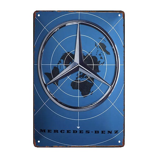 plaque-metal-mercedes-monde plaque métal Mercedes monde