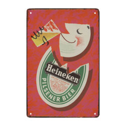 plaque heineken métal