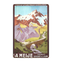 plaque métal montagne