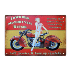 plaque métal moto indian