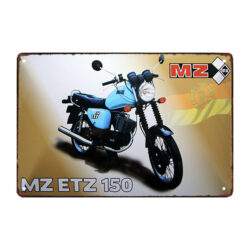 plaque métal moto MZ
