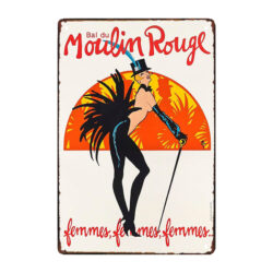 plaque métal moulin rouge