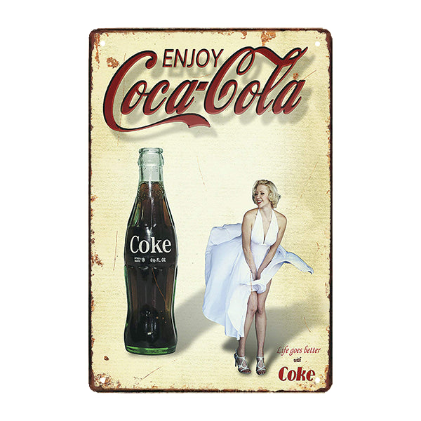 plaque-metal-murale-coca-cola plaque métal murale coca-cola