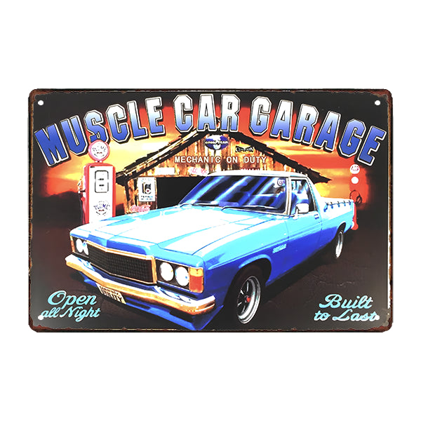 plaque-metal-muscle-car-garage plaque métal muscle car garage