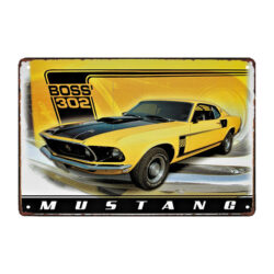 plaque métal mustang