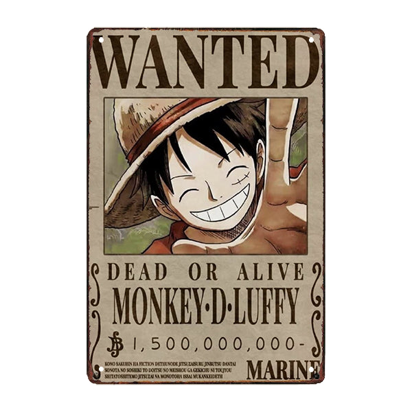 plaque-metal-one-piece plaque métal one piece