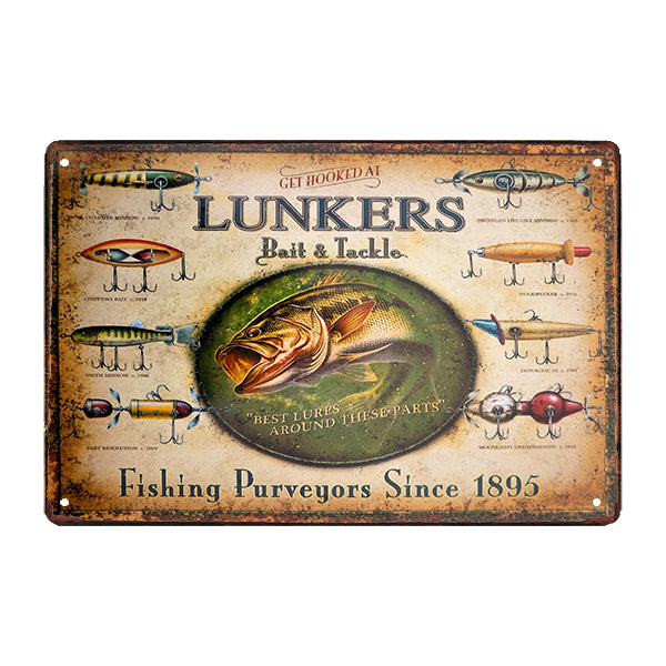 plaque-metal-peche Plaque Métal Vintage <br> Pêche – Image 1