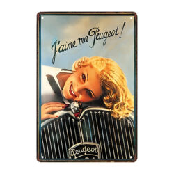 plaque métal peugeot art déco
