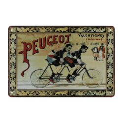 plaque métal peugeot tandem
