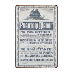 plaque métal phantom manor