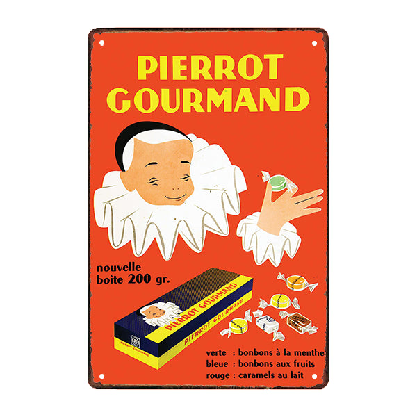 plaque-metal-pierrot-gourmand plaque métal pierrot gourmand
