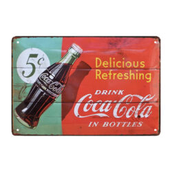 plaque métal pub coca cola