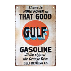 plaque métal pub gasoline
