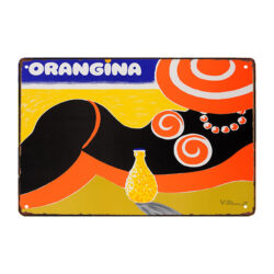 plaque métal pub Orangina 1997