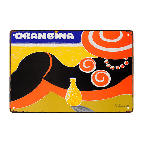 plaque-metal-pub-orangina-1997 plaque métal pub Orangina 1997