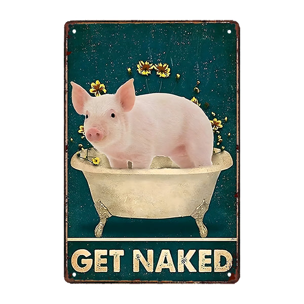 plaque-metal-pub-retro-cochon plaque métal pub retro cochon