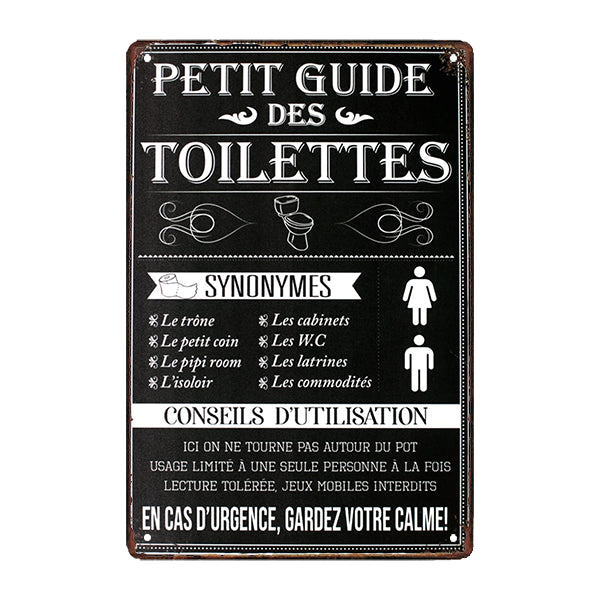 plaque-metal-pub-retro-wc plaque métal pub retro wc