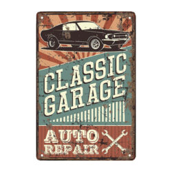plaque métal publicitaire automobile