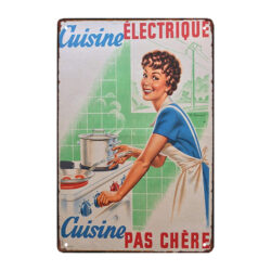 plaque métal publicitaire cuisine