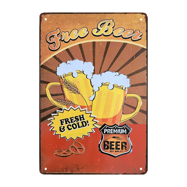 plaque-metal-publicitaire-decorative-biere plaque métal publicitaire décorative bière