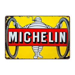 plaque métal publicitaire michelin