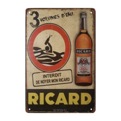 plaque métal publicitaire ricard