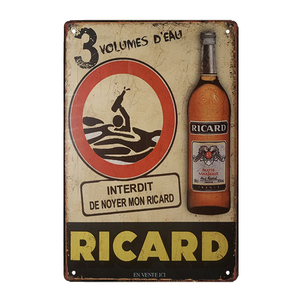 plaque-metal-publicitaire-ricard plaque métal publicitaire ricard