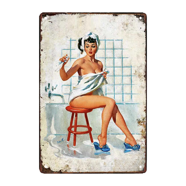 plaque-metal-publicitaire-sexy-salle-de-bain plaque métal publicitaire sexy salle de bain