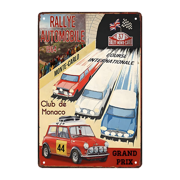 plaque-metal-rallye Plaque Métal Vintage <br> Rallye Monte-Carlo – Image 1